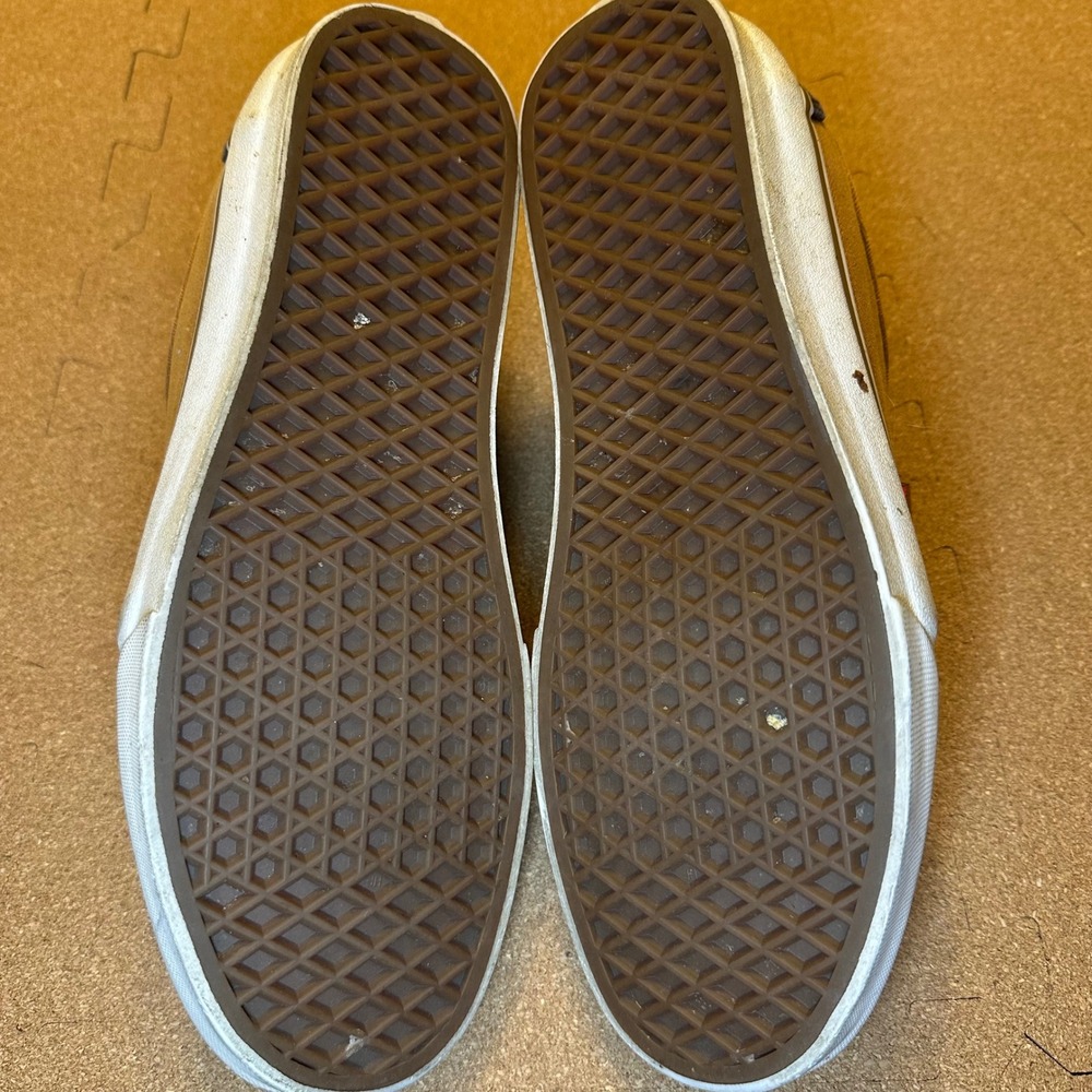 Vans Chima Ferguson Pro Mens 10 Blue Tan Skate Shoes Canvas Suede Checkerboard - Picture 6 of 11